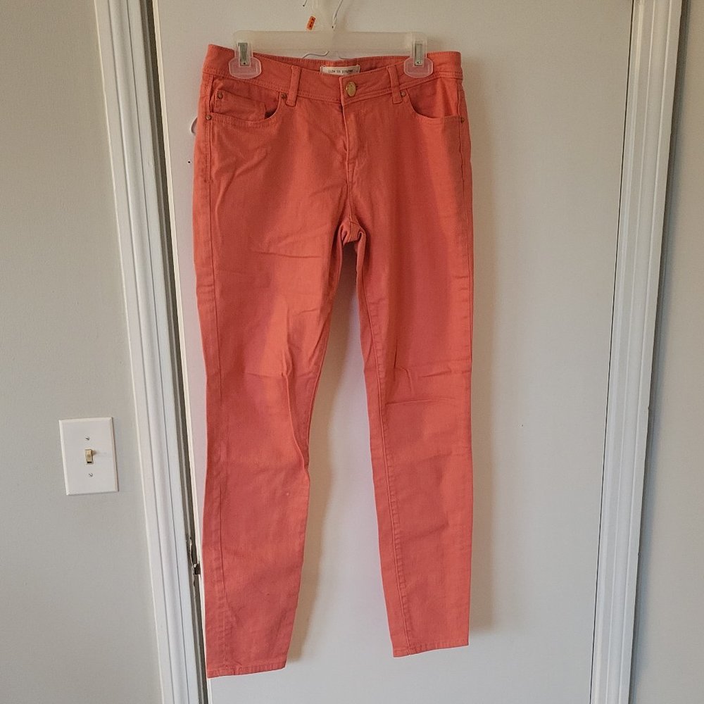 Life in Progress salmon skinny jeans
